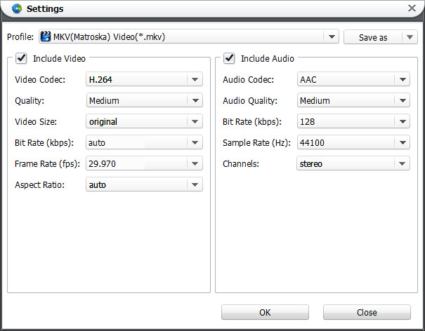 Blu-ray Ripper Settings