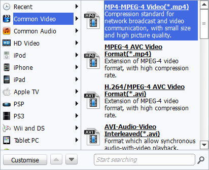 Blu-ray Video Converter Profile